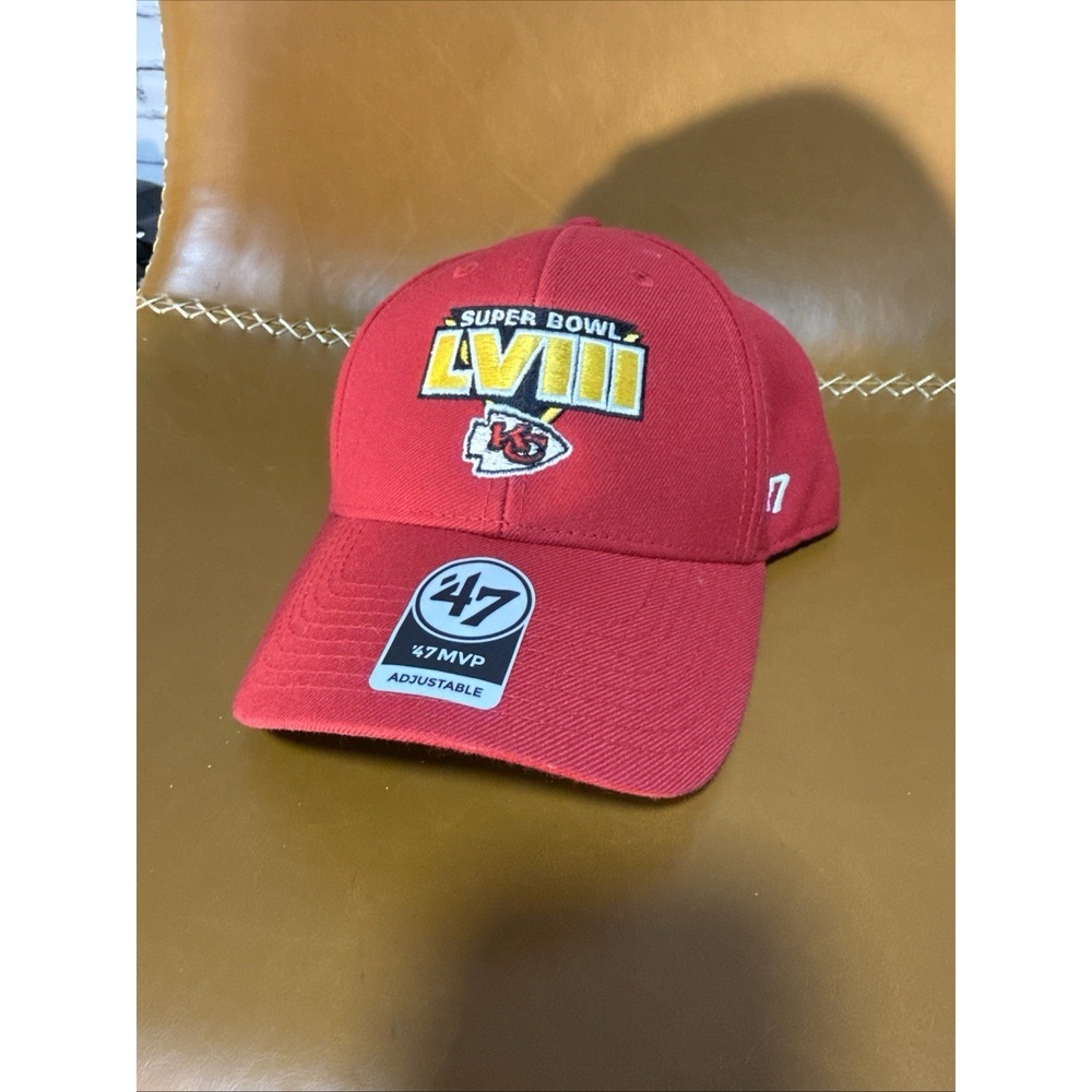 Kansas City Chiefs Super Bowl LVIII‎ '47 Brand Hat – Red, Adjustable